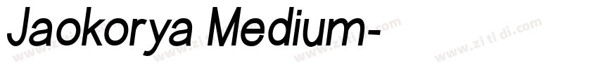 Jaokorya Medium字体转换